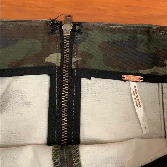 3/$60 Free People camo pattern skirt - Picture 4 of 7